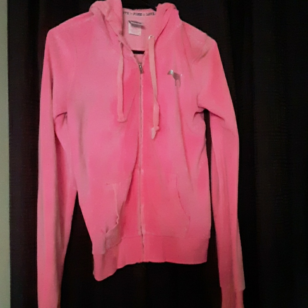 PINK HOT PINK ZIP UP